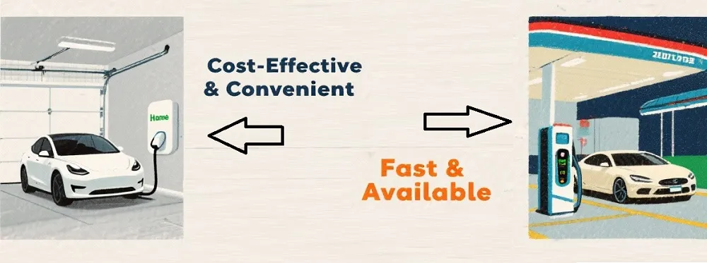 Home vs Public Charging